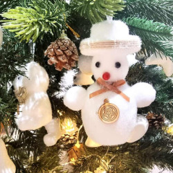 Muñeco de nieve para colgar como decoración del árbol de navidad