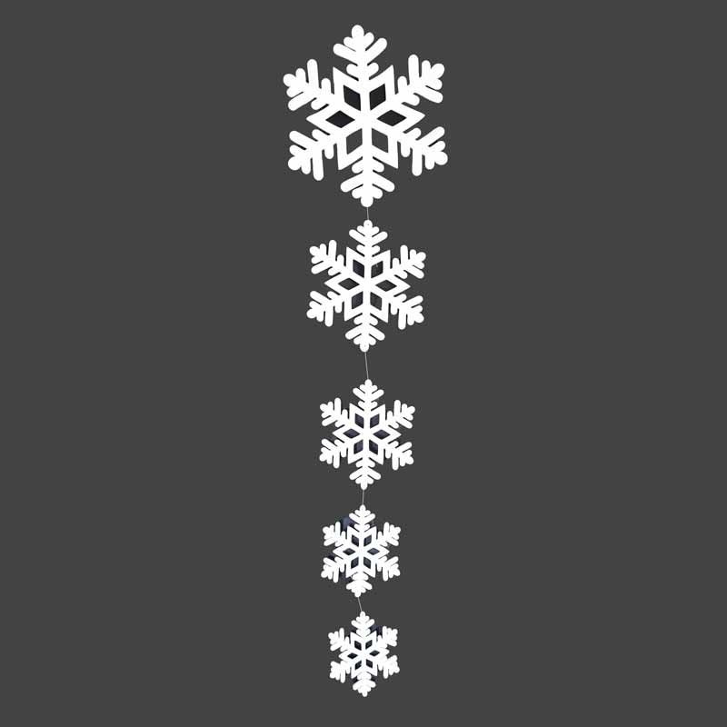 Décoration de noël flocons de neige à suspendre 1m