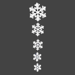 Decoración de navidad: copos de nieve para colgar de 1 m