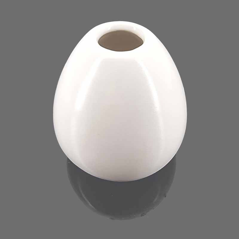 2 mini-vases boule en céramique - blanc