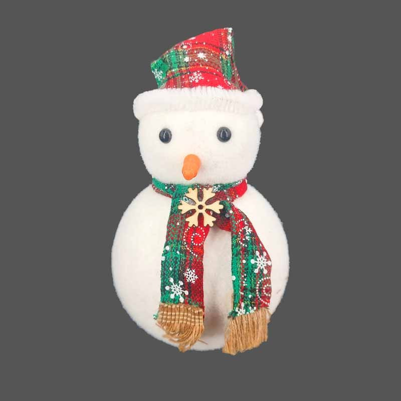 Bonhomme de Neige de Noël polaire avec écharpe rouge et verte
