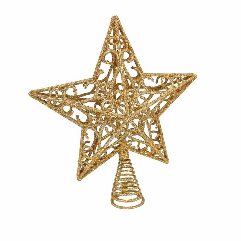 Étoile de sapin de Noël dorée