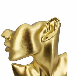 Busto para joyas femenino dorado de resina