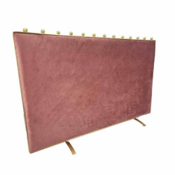 Gran colgador de collares bicolor de terciopelo rosa empolvado y rosa blush