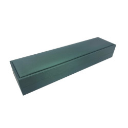 Estuche para pulsera o cadena con aspecto de símil piel verde de pino, 5,5 x 22 x 3 cm
