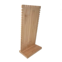 Gran expositor vertical para múltiples cadenas (38 cm) - Colección «Vert Riviera» de madera y de ante