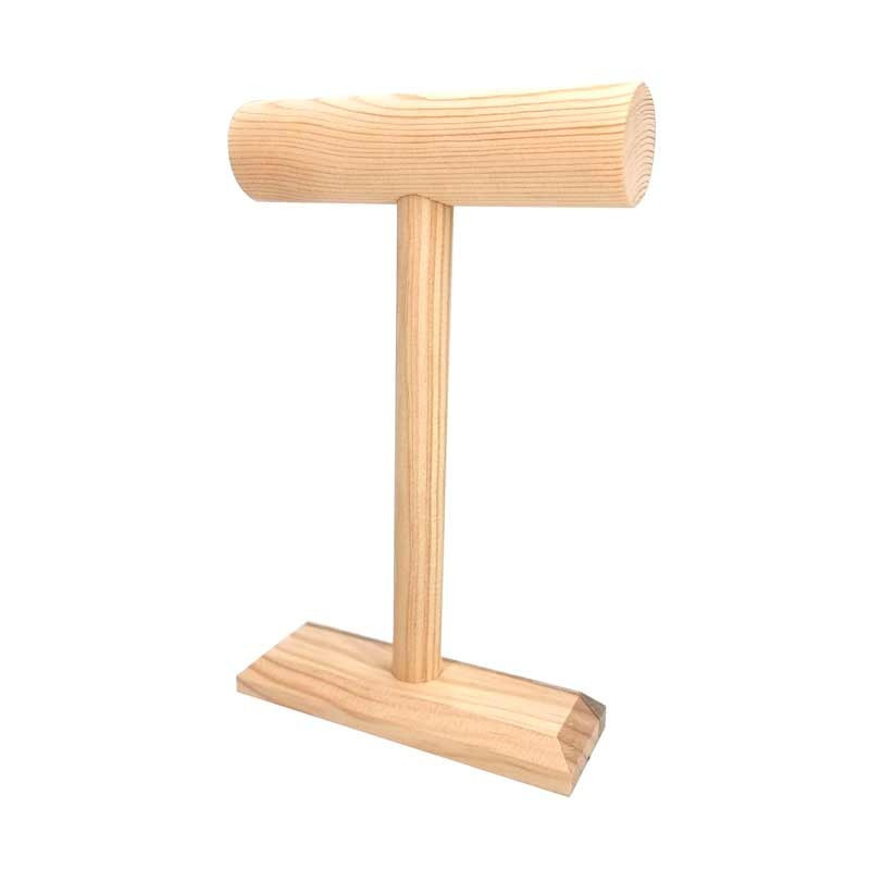 Porte bracelets en forme de T en bois naturel de pin - 22140