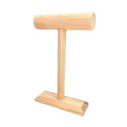 Portapulseras en forma de T de madera de pino natural