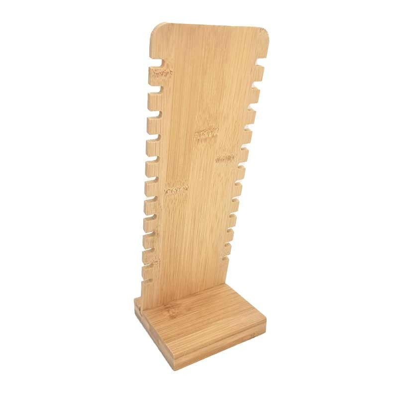 Présentoir vertical petite largeur en bois naturel