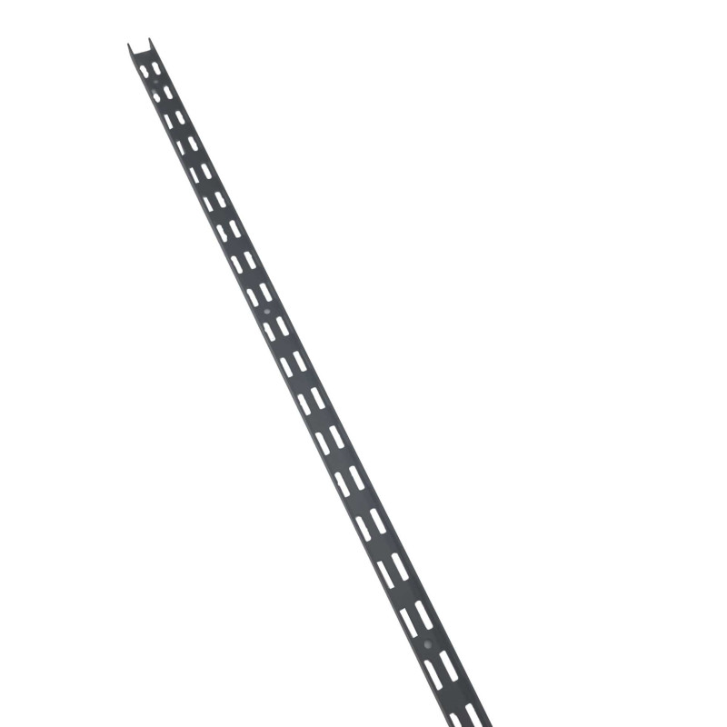Estante de acero: 1,6 cm de profundidad x 1 cm de altura x 120 cm de largo - Negro mate
