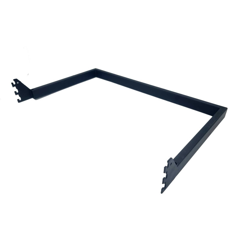 Barra de armario larga de acero 100 x 30 cm - Negro mate