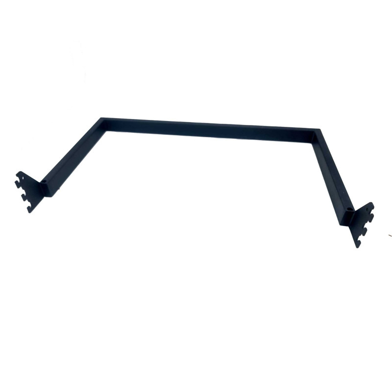 Barra de armario corta de acero 50 x 30 cm - Negro mate