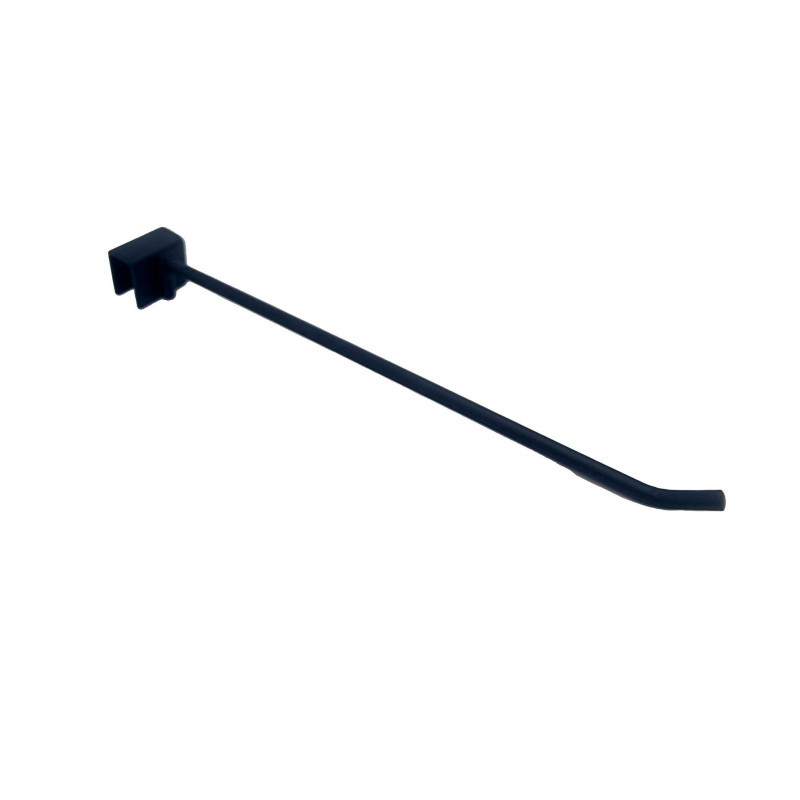 Brazo recto de acero para barra de carga de 35 cm - Negro mate
