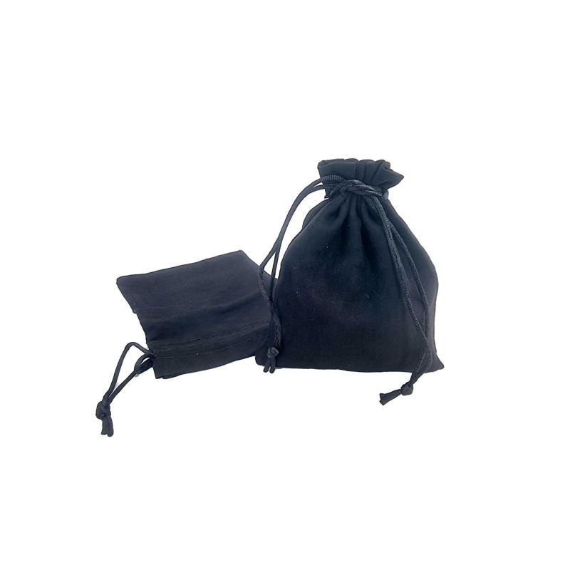10 bolsitas tipo bolsa de ante negro 7x9 cm