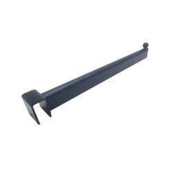 Brazo derecho liso de acero con superficie redondeada para barra de carga de 30 cm - Negro mate