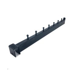 Brazo rectangular con extremos separadores de 40 cm - Negro mate