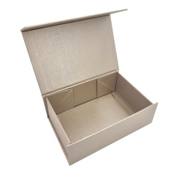 Caja de regalo grande rígida plegable 18x25x10 cm - Dorada