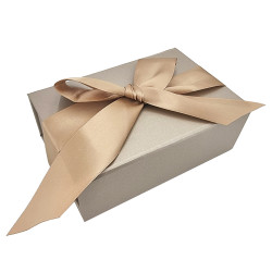 Caja de regalo grande rígida plegable 18x25x10 cm - Dorada