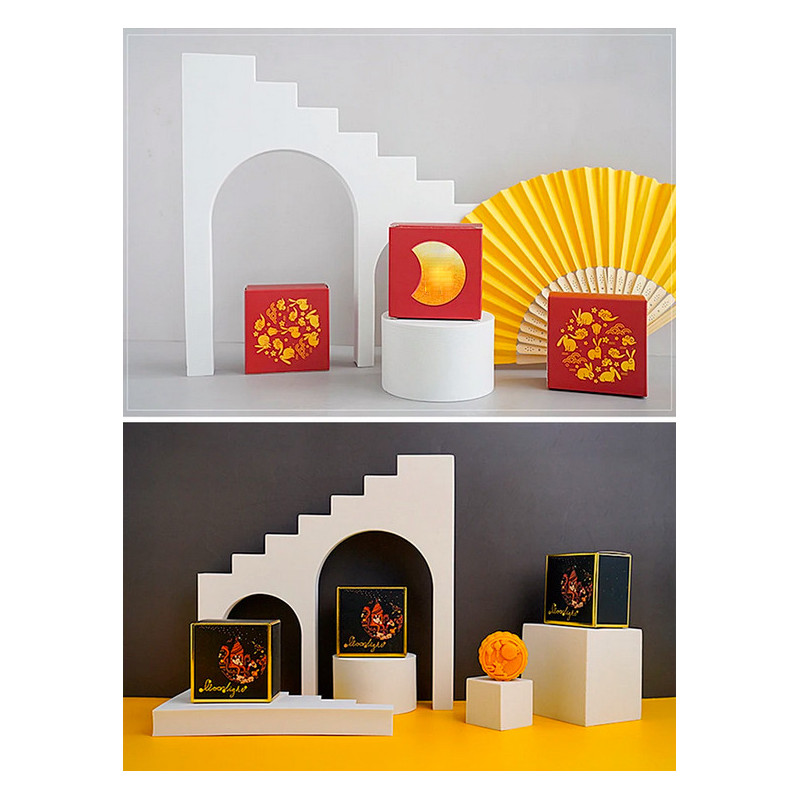 Set de 4 artículos de decoración de polímero blanco con forma de puertas