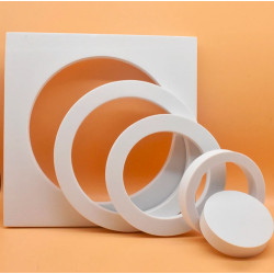 Set de 5 artículos de decoración para vitrinas de espuma blanca - Círculo