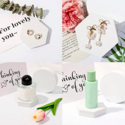 Artículo de decoración para vitrina de espuma blanca - Hexágono