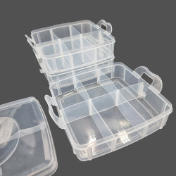 Caja pequeña de plástico para guardar suministros