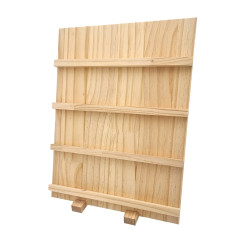 Estantería de madera de 4 niveles para soportes de cartón