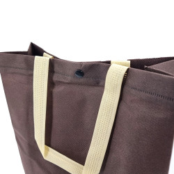 12 bolsas pequeñas de tela no tejida 22,5 x 25 x 10 cm - Marrón chocolate