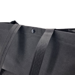 12 bolsas de la compra grandes de TNT con asas de 43,5 x 41 x 12 cm - Negro