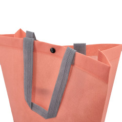 12 bolsas de tela no tejida 27,5 x 30 x 10 cm - Rosa coral