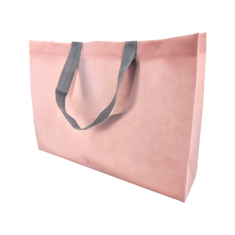 12 bolsas grandes reutilizables de TNT 45x35x10 cm - Rosa empolvado