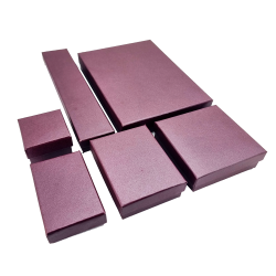 12 cajas para joyas para conjuntos de 7x9 cm - Morado berenjena