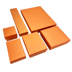 12 cajas para joyas de 7x9 cm - Naranja