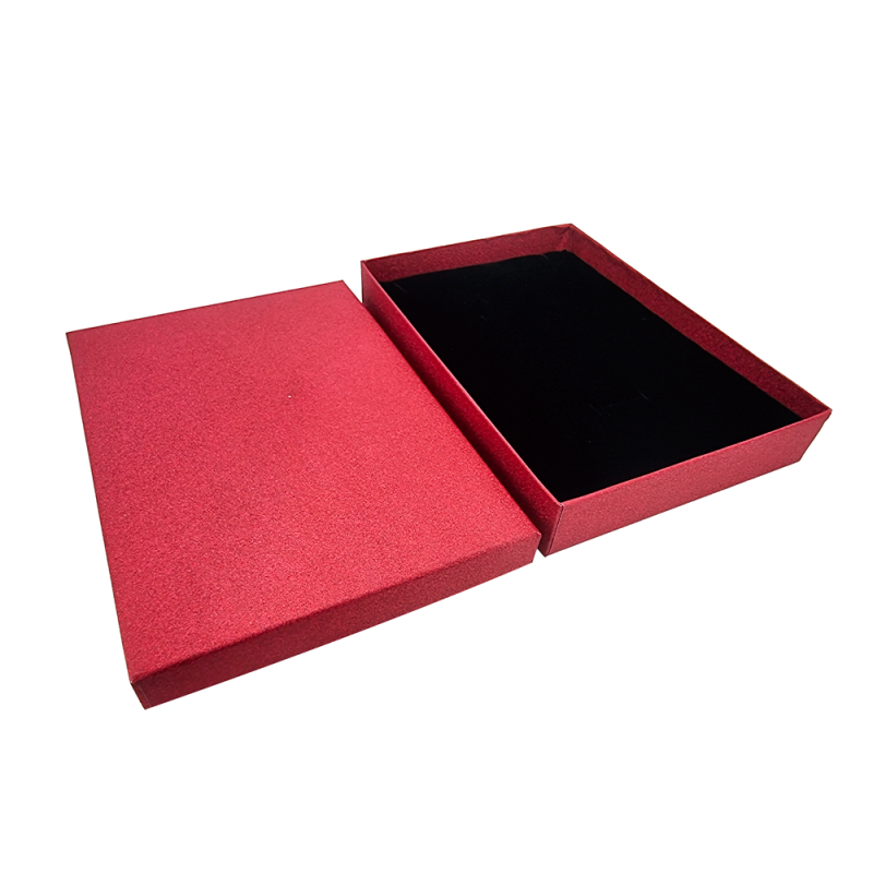6 estuches grandes para conjuntos de joyas 13x18 cm - Rojo