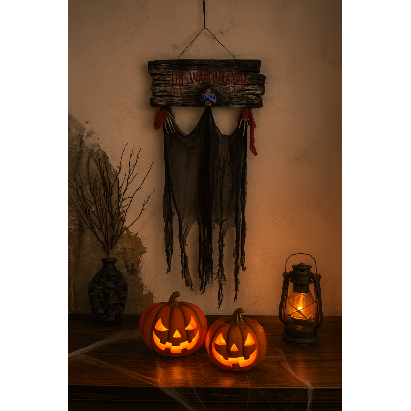 Cartel de terror para decoración de halloween en pared