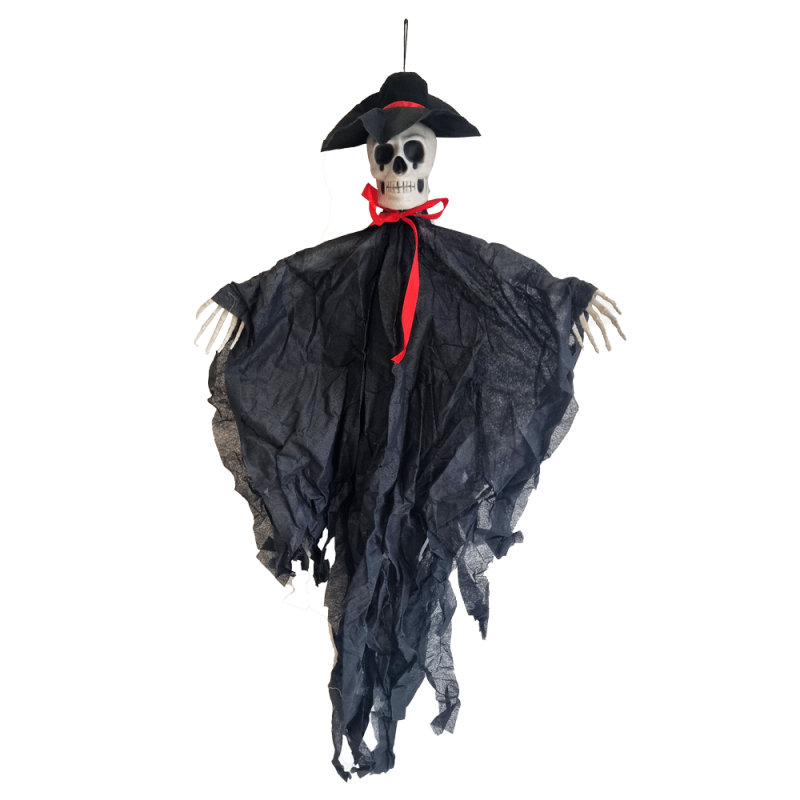 Esqueleto masculino de halloween, esqueleto terrorífico para colgar