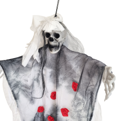 Decoración de Halloween: esqueleto femenino para colgar