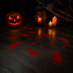 17 decoraciones para ventanas de halloween - Pies