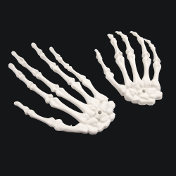 Decoración de halloween: 2 esqueletos de manos - Blanco