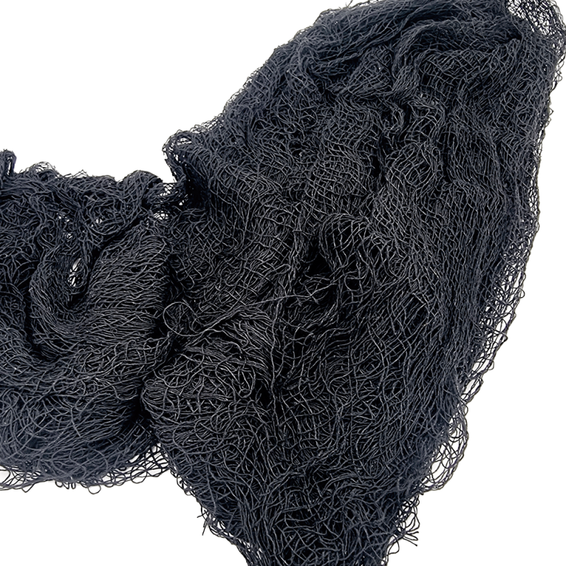 Cortina de gasa de algodón negro para decoración de puertas de halloween