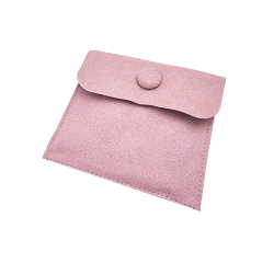 1 estuche de ante con soporte para joyas de 8 x 8 cm - Lila