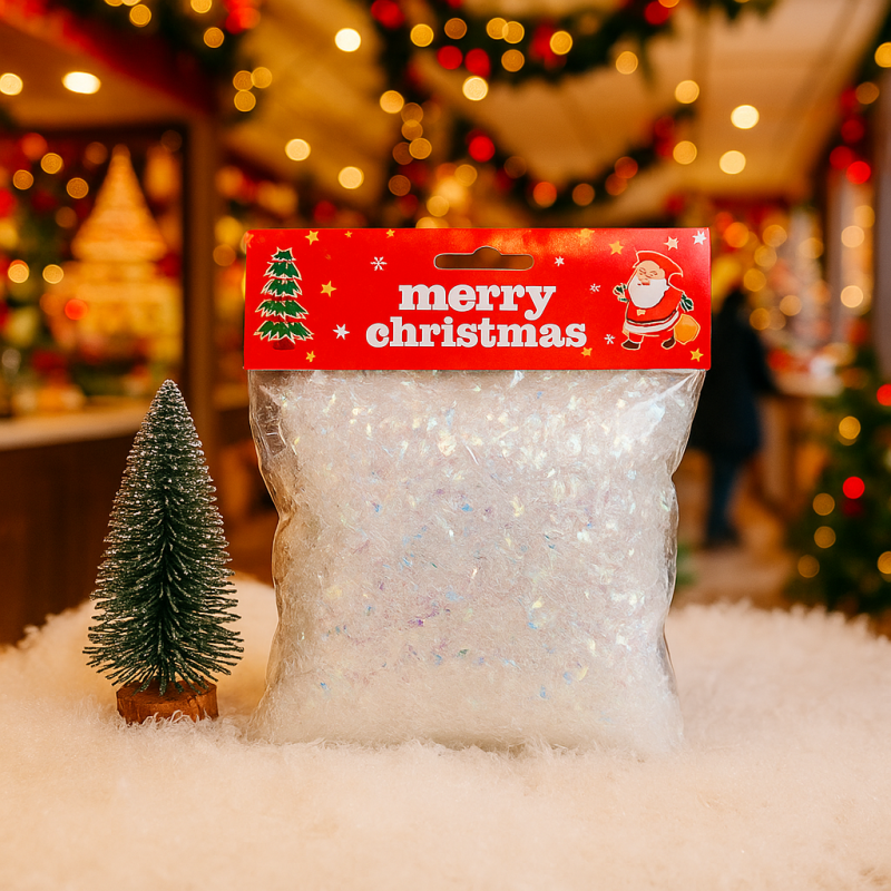 Copos de nieve artificiales nacarados 100 g