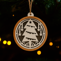 Decoración de navidad luminosa para colgar con forma de árbol