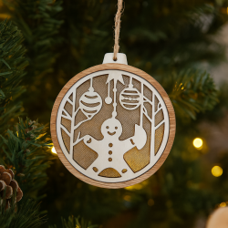 Decoración de navidad luminosa para colgar con forma de muñeco de nieve