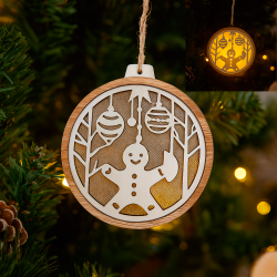 Decoración de navidad luminosa para colgar con forma de muñeco de nieve