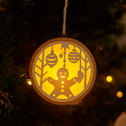 Decoración de navidad luminosa para colgar con forma de muñeco de nieve