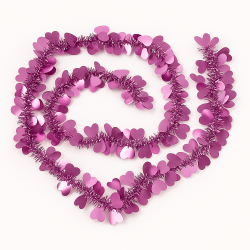 Guirnalda de navidad con corazones de 5 cm - rosa malva