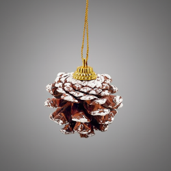 6 piñas pequeñas de 3 cm para la decoración del árbol de navidad