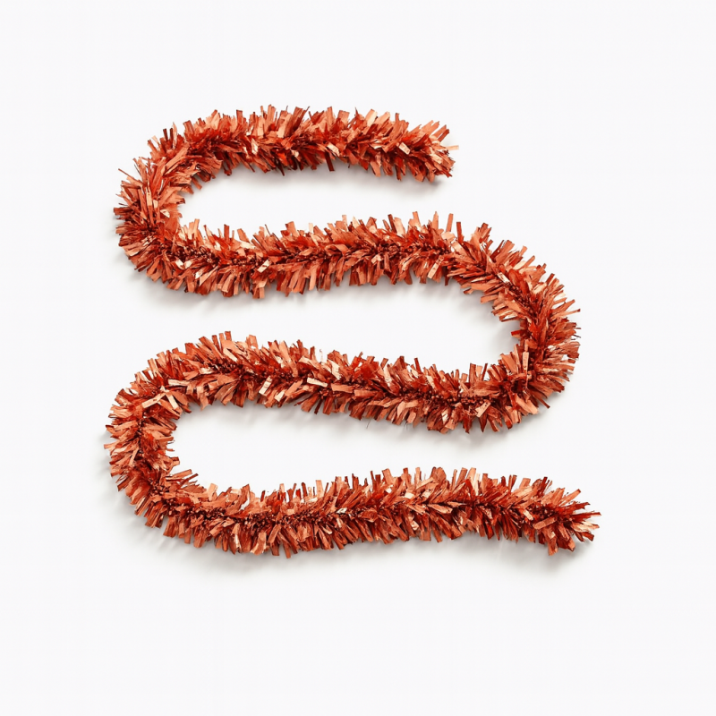 Guirnalda de navidad ancha de 9 cm de diámetro - naranja salmón