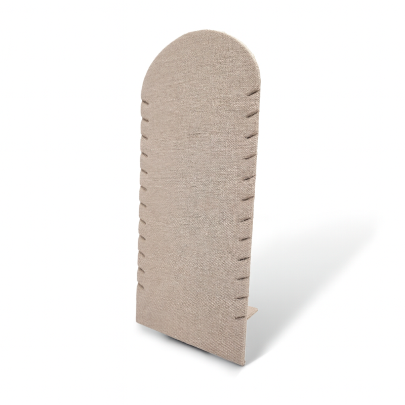 Expositor de cadenas con 12 ranuras finas - Algodón beige natural